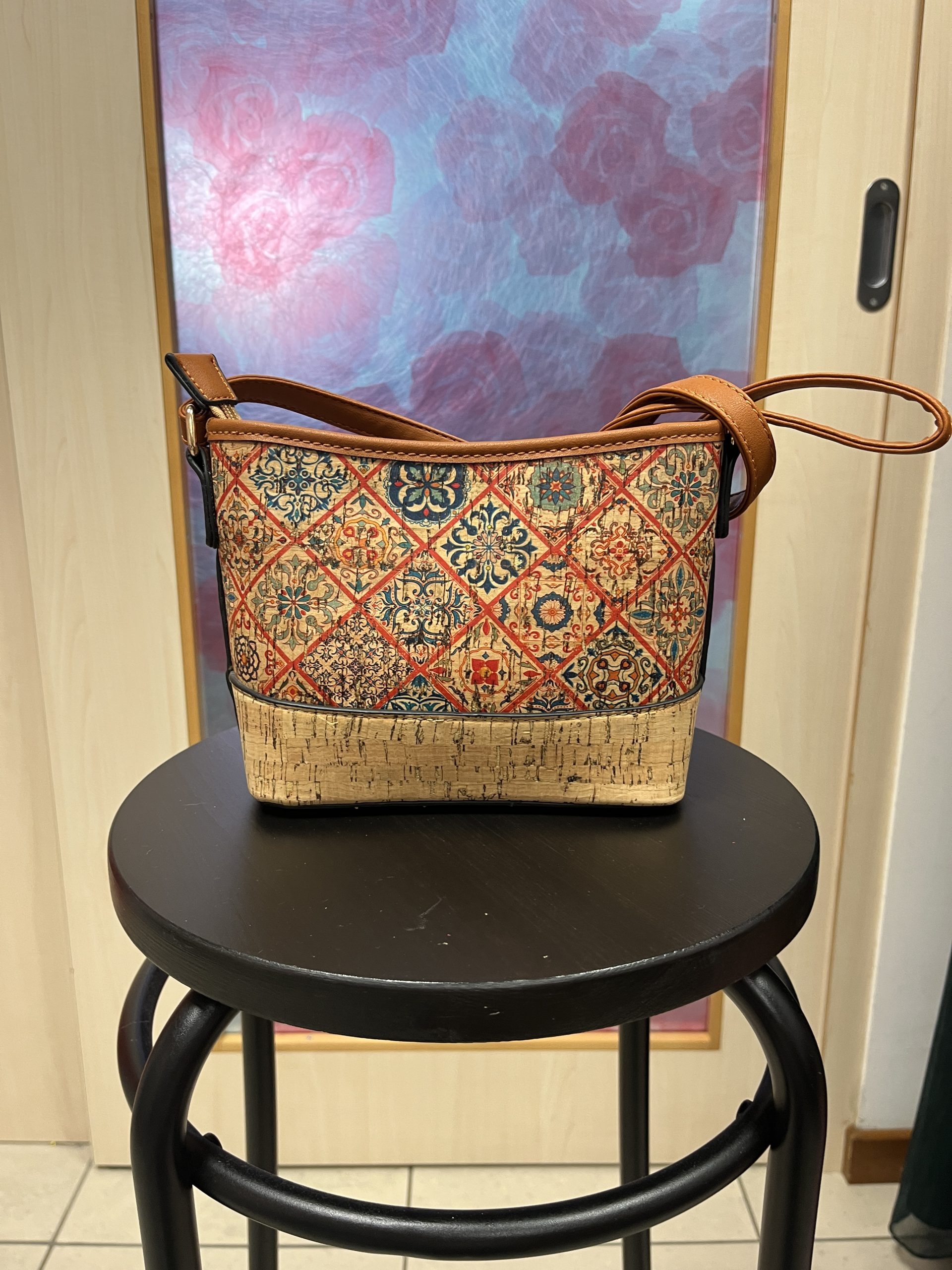BORSA VINTAGE IN SUGHERO E SIMILPELLE (RIPRISTINATA)